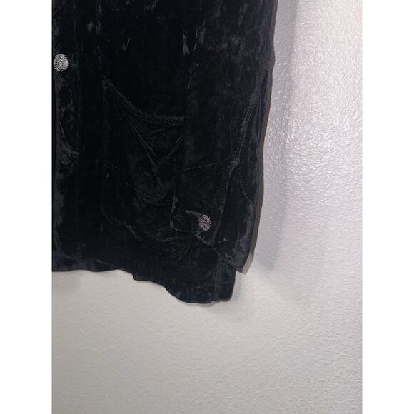 Guess Jeans Men’s Jacket Size Medium Button-Up Black Velvet - Picture 5 of 10